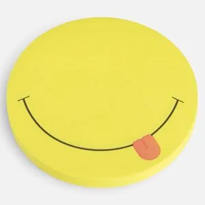 Notițe autoadezive rotunde galbene cu model Smiley, 60 bucăți