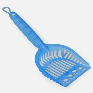 Lopatica pentru litiera pisicii, plastic turcoaz, 13,5x28 cm