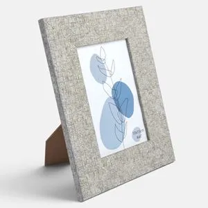 Rama foto gri efect piatra 10x15 cm, suport vertical