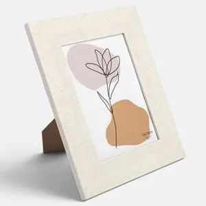 Ramă foto ecru efect nisip 13x18 cm, design minimalist pentru birou
