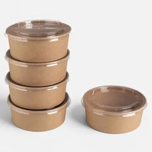 Boluri de Carton Kraft cu Capac Transparent pentru Transport
