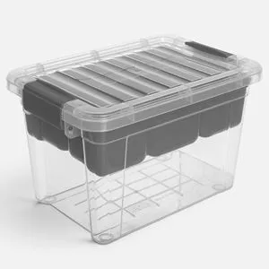 Cutie Organizator Transparenta cu Raft Detasabil si Compartimente 2.25L