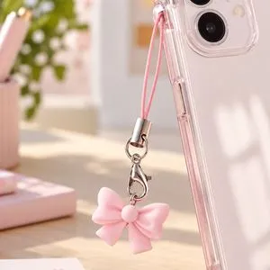 Charm Funda Roz pentru Telefon Mobil, Accesoriu Decorativ 2 cm