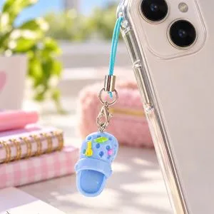 Charm Papuc Sabot Bleu pentru Telefon Mobil, Accesoriu Decorativ 2.5cm