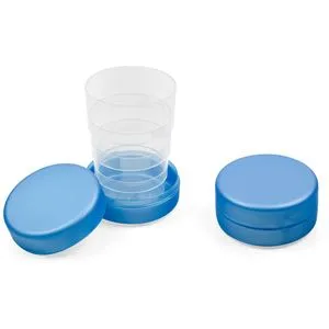 Pahar pliabil cu capac, 145 ml, albastru