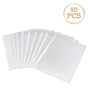 Set 10 Folii Transparente A4 cu Margine Albă pentru Protecția Documentelor