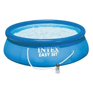 Piscină rotundă cu filtru, 305x76 cm, albastră