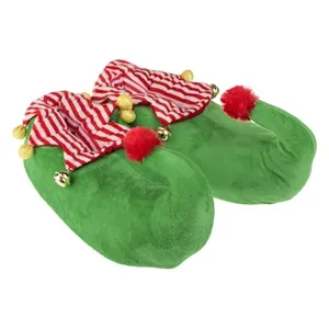 Botosei de Craciun Family 3D Verde cu pomponi și dots holografice