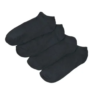 Sosete scurte negre de bumbac blend pentru bărbați