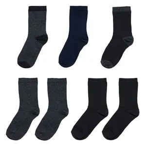 Șosete de iarnă pentru băieți, Set 7 perechi, Negru/Antracit/Albastru