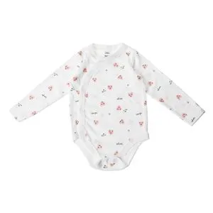 Body din Bumbac Alb cu Inimi Roz pentru Bebelusi