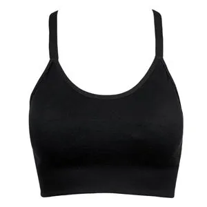 Bustier Sport Neagră cu Suport Detasabil pentru Femei