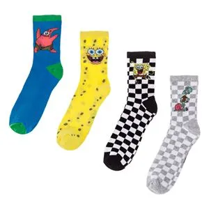 Șosete Multicolor Fancy Sponge Bob pentru Bărbați - 4 perechi
