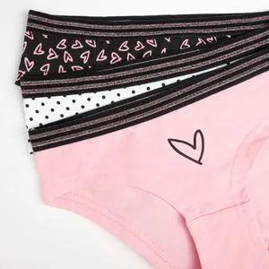 Set de 3 Chiloti Multicolor pentru Copii cu Detaluri Lurex
