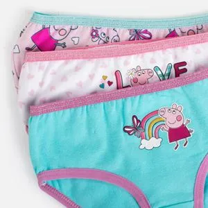 Set Chiloti Multicolor cu Imprime Peppa Pig pentru Copii - 3 Perechi