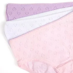 Set Chiloti din Bumbac cu Dantelă și Culori Pastelate pentru Copii
