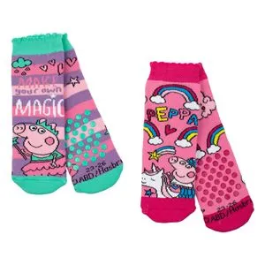 Șosete de Iarnă Peppa Pig Anti-slip - Turcoaz & Fucsia pentru Copii