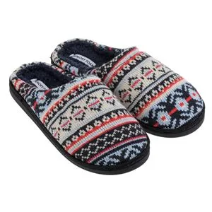 Papuci de Iarnă Jacquard Albastru și Roșu pentru Bărbați