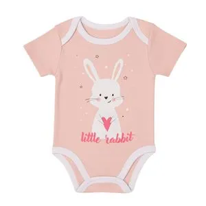 Body Bumbac Roz Model Iepuras pentru Bebeluși – Confort Maxim