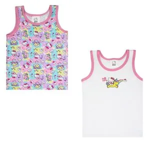 Set Maiouri Bumbac Alb cu Imprimeu Hello Kitty pentru Copii