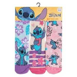 Șosete de iarnă multicolor cu model Stitch - 3 perechi