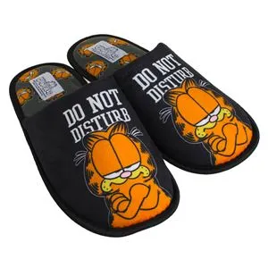Papuci de Iarnă Negri cu Imprimeu Garfield pentru Bărbați