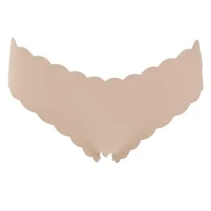 Chiloti Dama Hipster cu Finisaj Laser Cut, Culoare Ecru