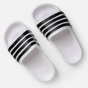Slapi de plaja tip slides pentru femei, culoare alba, talpa groasa