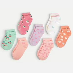 Sosete Scurte Multicolor: Diverse Modele cu Cirese și Inimioare