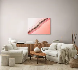 Tablou Canvas Abstract Roz cu simbolistica infinitului, 100 x 70 cm