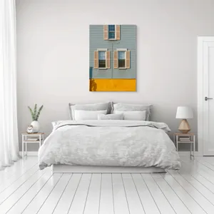 Tablou Canvas Abstract, , Albastru și Galben, 70 x 100 cm