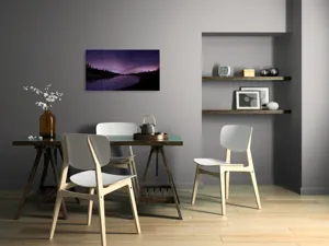 Tablou Canvas Cicluri Stelare peste Lac Liniștit, 90 x 50 cm