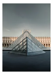 Tablou Canvas, "Geometria timpului în lumină și sticlă", 70 x 100 cm