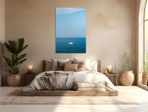 Tablou Canvas Marea și Barca Decor Perete Natură, 100 x 150 cm