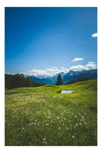 Tablou Canvas Peisaj Montan Multicolor - Artă Naturală, 50 x 90 cm