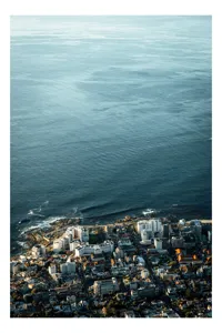 Tablou Canvas, Peisaj Urban la Ocean, , Multicolor, 50 x 70 cm
