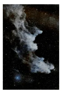 Tablou Canvas Cosmic: Fantoma Delicată în Cosmosul Infinit, 26 x 39 cm