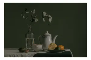 Tablou Canvas Fructe și Ceai în Amurg Liniștit, 150 x 100 cm