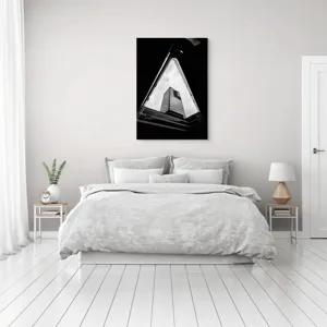 Tablou Canvas, Design Geometric, , Alb-Negru, 70 x 100 cm