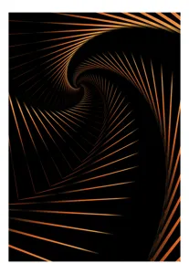 Tablou Canvas Abstract Spirale Geometrice Dinamică cu Contrast și Profunzime, 26 x 39 cm
