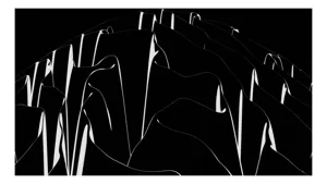 Tablou Canvas Valuri Abstracte în Întunericul Nopții, 39 x 26 cm