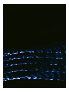 Tablou Canvas Abstract, Valuri Albastre și Reflexii, 26 x 39 cm