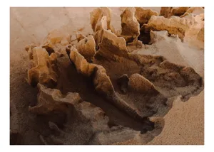 Tablou Canvas, "Eroziuni ale nisipului în deșertul etern", Textură, Nisip, Forme, Eroziune, Natură, Abstract., 39 x 26 cm