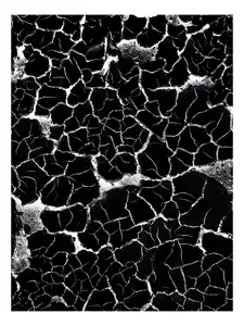 Tablou Canvas, "Căutând apa în deșertul întunecat", Crăpături, Textură, Abstracție, Contraste, Monocrom, Impresionant, Fragilitate, Descompunere, Estetic, Natură, Geometric., 26 x 39 cm