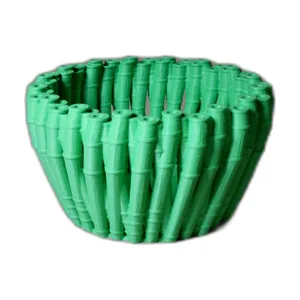 Bol decorativ verde în stil bambus