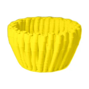 Bol decorativ stil bambus, galben