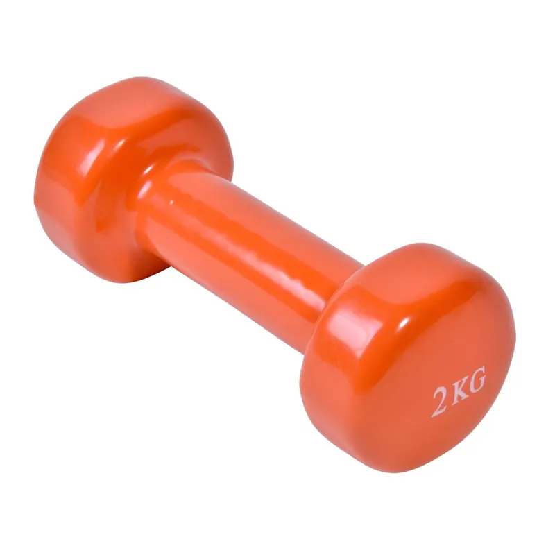Gantera 2 kg Portocalie Vinil pentru antrenament