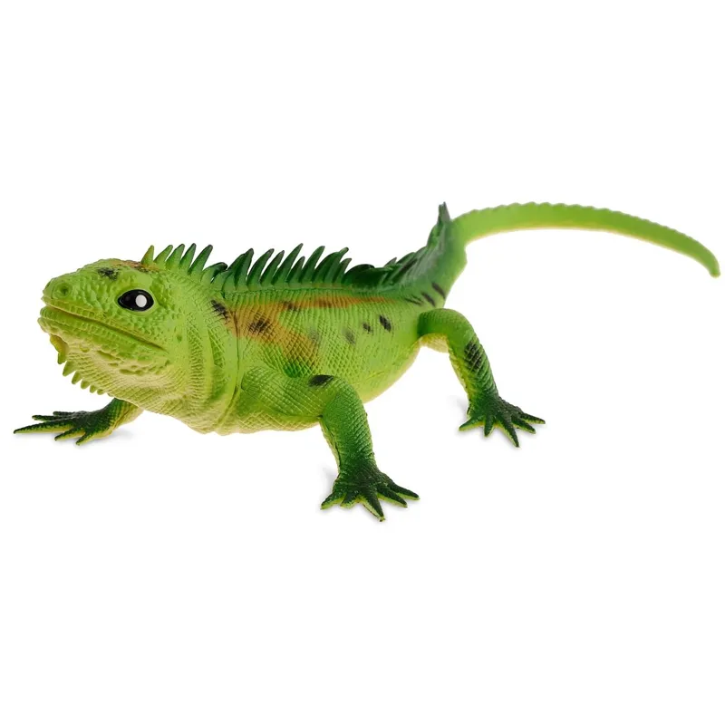 Iguana verde plastică realistă model pentru copii
