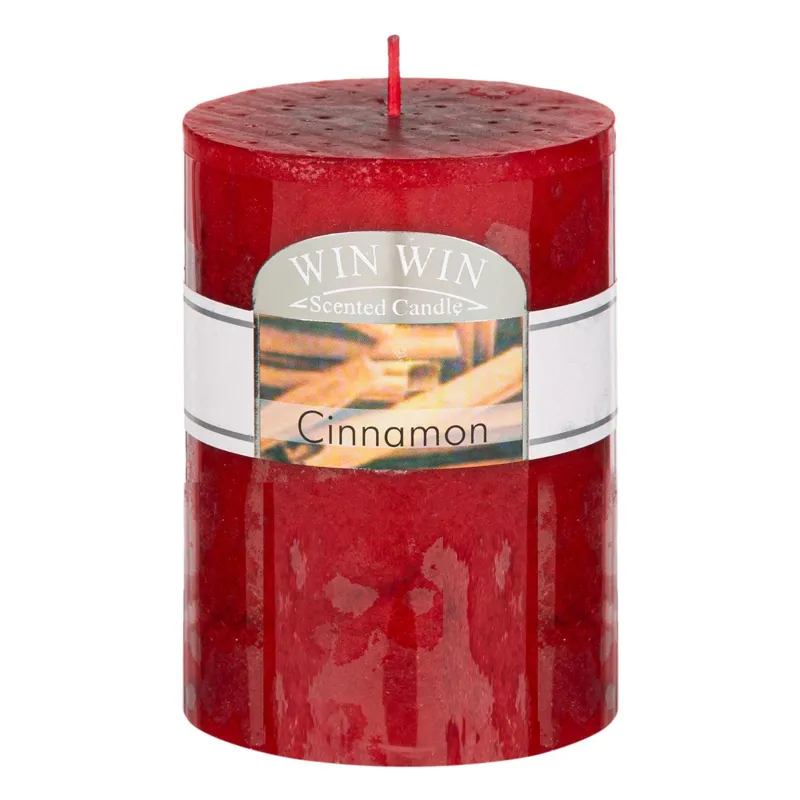 Lumanare Decorativă Bordo cu Aromat de Scortisoară