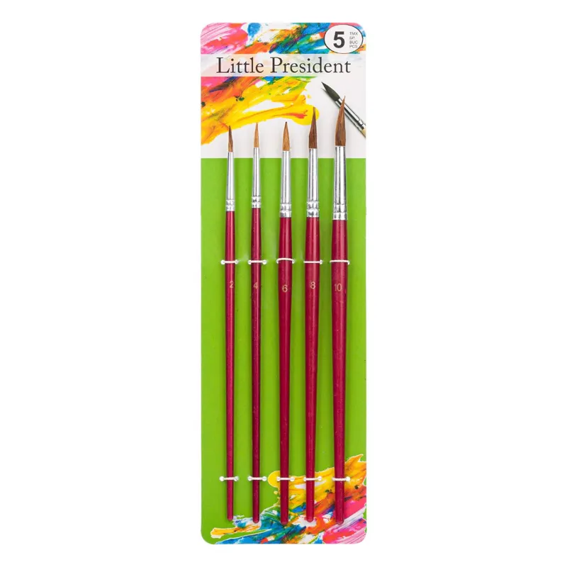 Set Pensule Pictura cu Varful Rotund, 5 buc